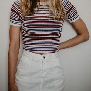 Striped cropped top